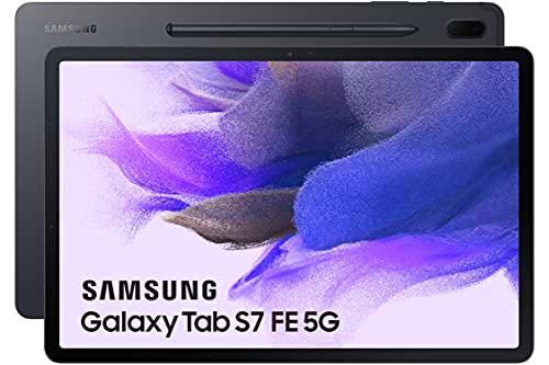 Samsung - Tablet Galaxy Tab S7 FE de 12,4 Pulgadas con 5G y Sistema Operativo Android 128GB Negra ES Version