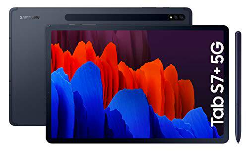 Samsung Galaxy Tab S7+ - Tablet de 12.4" QHD (5G, Procesador Qualcomm Snapdragon 865 Plus
