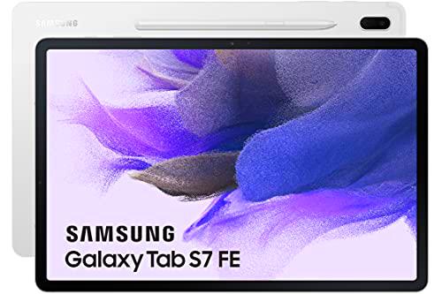 Samsung - Tablet Galaxy Tab S7 FE de 12,4 Pulgadas con WiFi y Sistema Operativo Android 64GB Plata ES Version