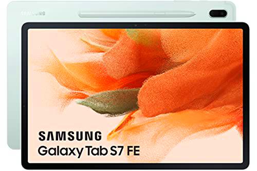 Samsung - Tablet Galaxy Tab S7 FE de 12,4 Pulgadas con Wi-Fi y Sistema Operativo Android 128 GB Verde ES version