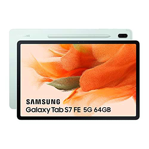 Samsung Tablet Galaxy Tab S7 FE de 12.4 Pulgadas con 5G y Sistema Operativo Android 64 GB Verde ES versión