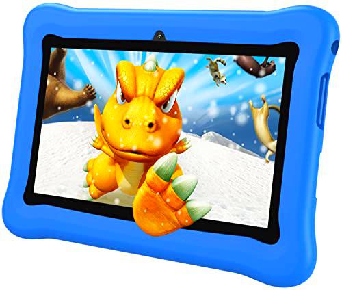 MASKJET Tablet Niños 7 Pulgadas Android 11 Quad Core Tablets PC para Niños WiFi Bluetooth 1024x600 Tablet Infantil 2GB 16GB Doble Cámara Kid-Proof Funda Tablet Niños Educativo (Azul), M88